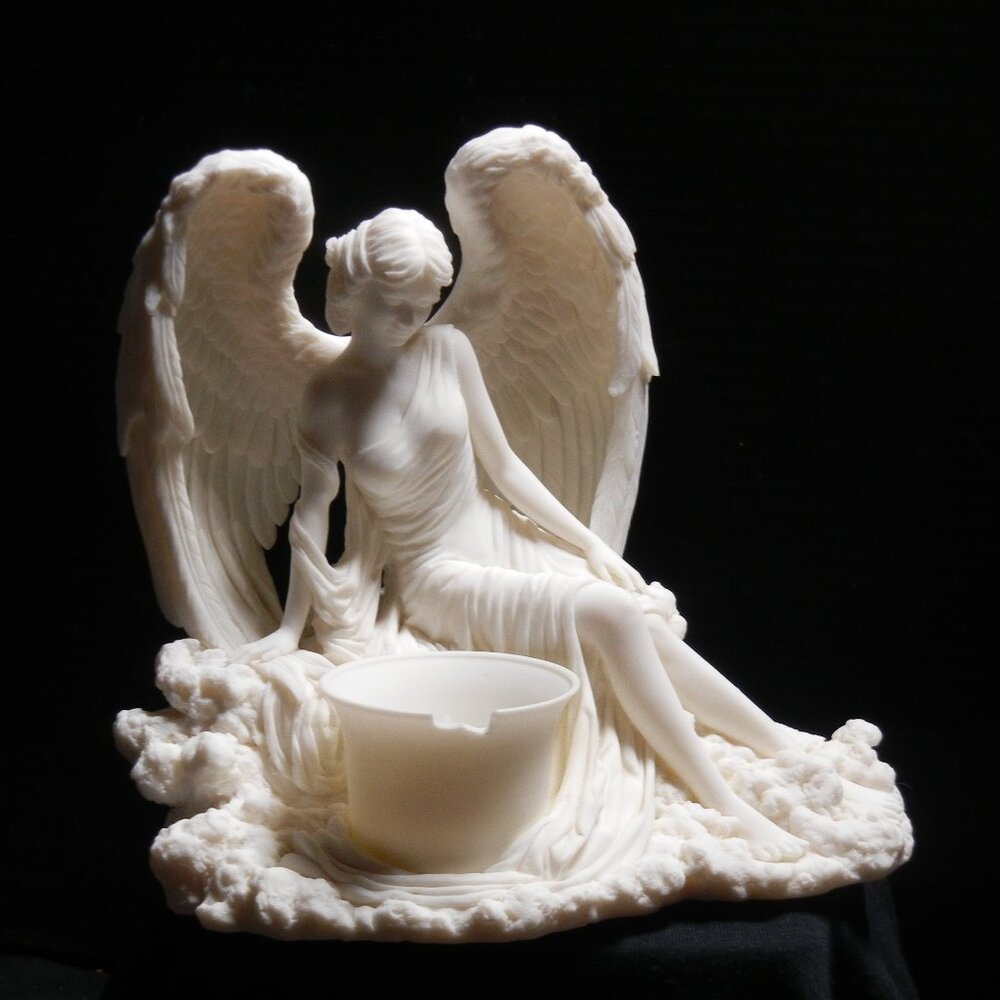 Mark Klaus Angel Votive Flameless Flickering Candle Bulb Background LED Light